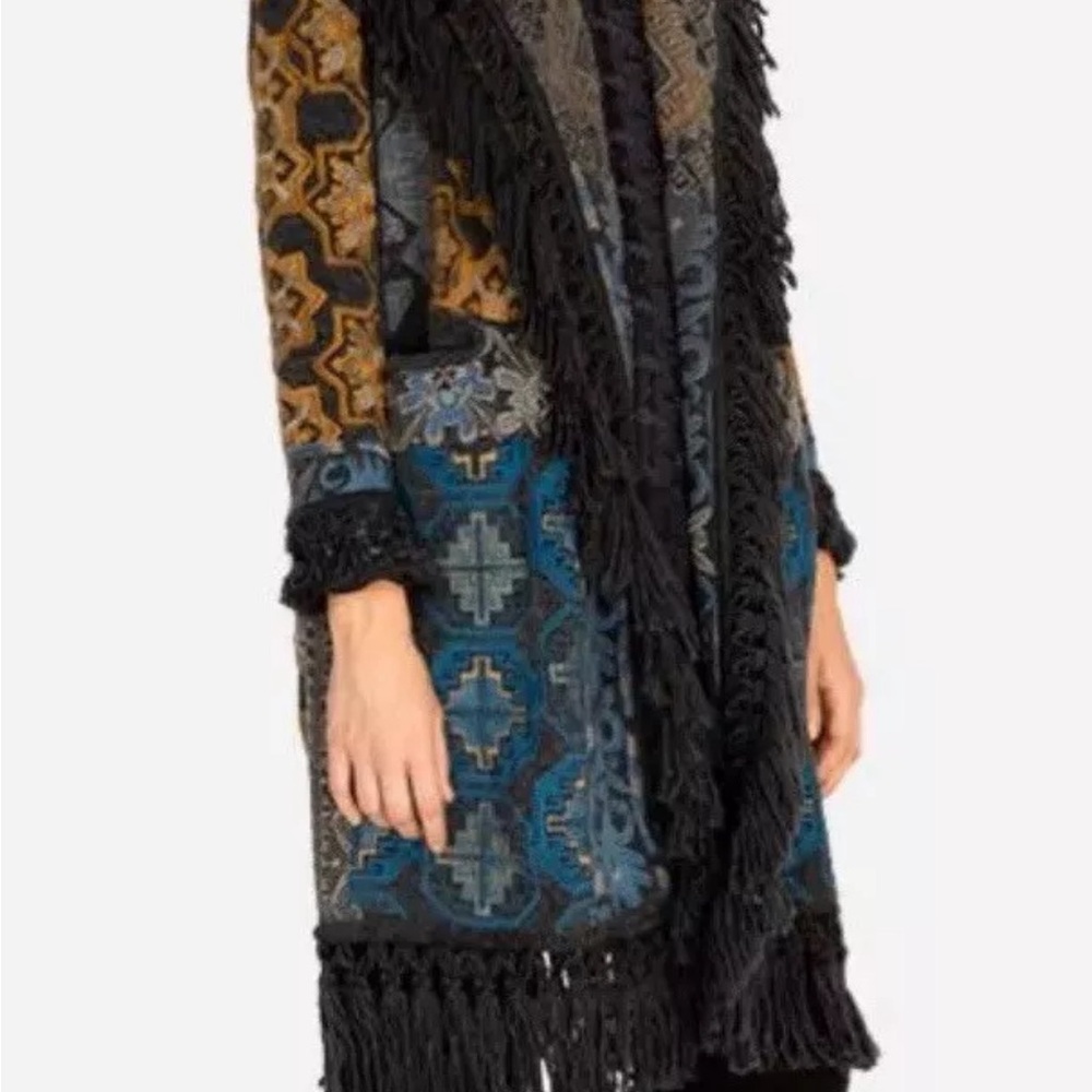 Johnny Was Tokely hooded Duster size L Pennylane style - Picture 3 of 8